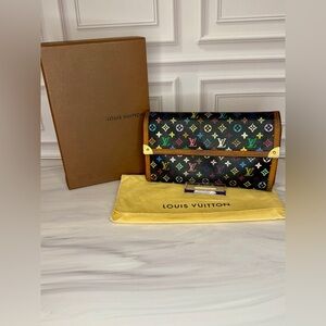 Louis Vuitton Murakami Multicolor International Wallet | Full Set | With COA